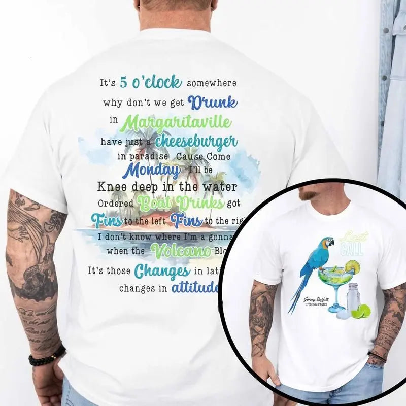 Jimmy B. Double-Sided Shirt – Margaritaville Country Music Tee, Unisex Cotton Fit Buffett-Inspired T-Shirt
