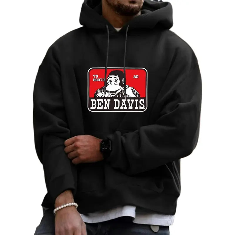 Ben Davis-Inspired Men's Casual Hoodie - Autumn & Winter Workwear