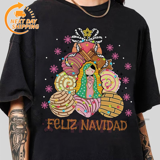 Mexican Pan Dulce Christmas T-Shirt – Spanish Xmas Tee
