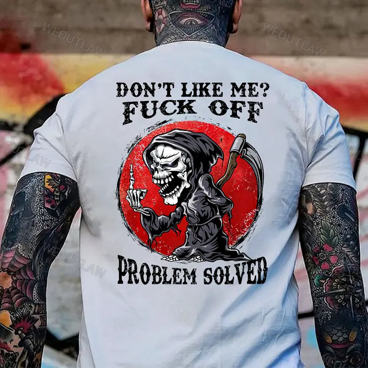 "Problem Solved" Graphic Tee – Bold Statement Print T-Shirt