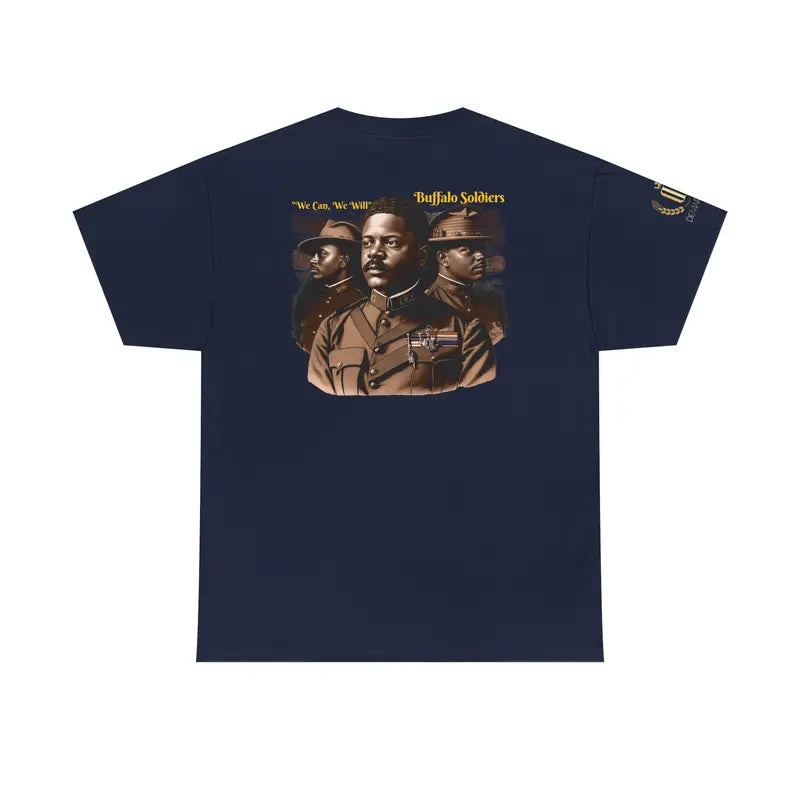 Buffalo Soldiers Heavy Cotton Tee - Vintage Military & Black History Apparel