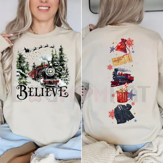 Polar Express "Believe" 2 Sides Sweatshirt