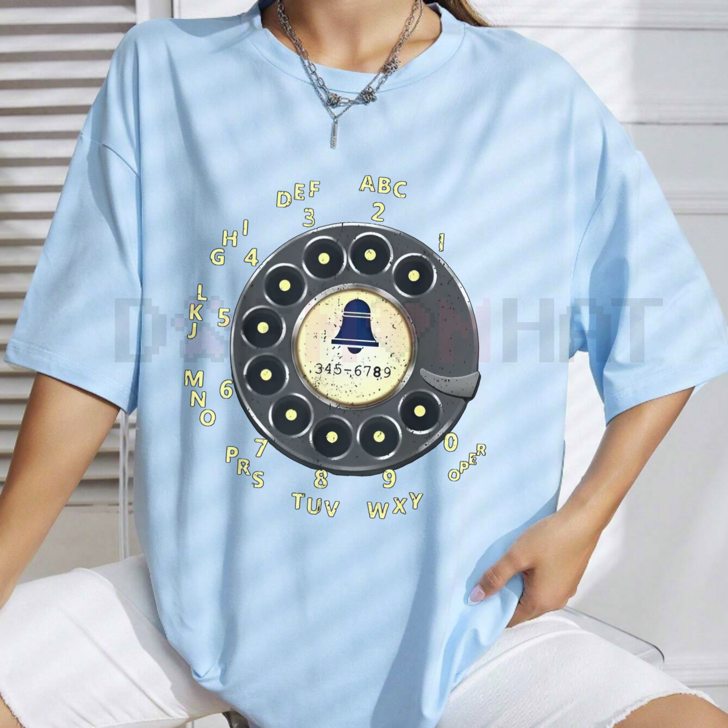 Rotary Dial Nostalgia T-Shirt – Vintage Phone Graphic Tee | Retro Unplugged Minimalist Style