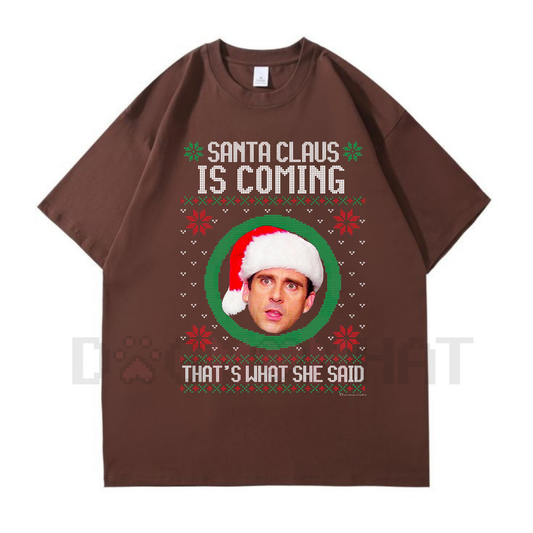 The Office Christmas Vintage Shirt – Michael Scott Santa Claus Meme Tee