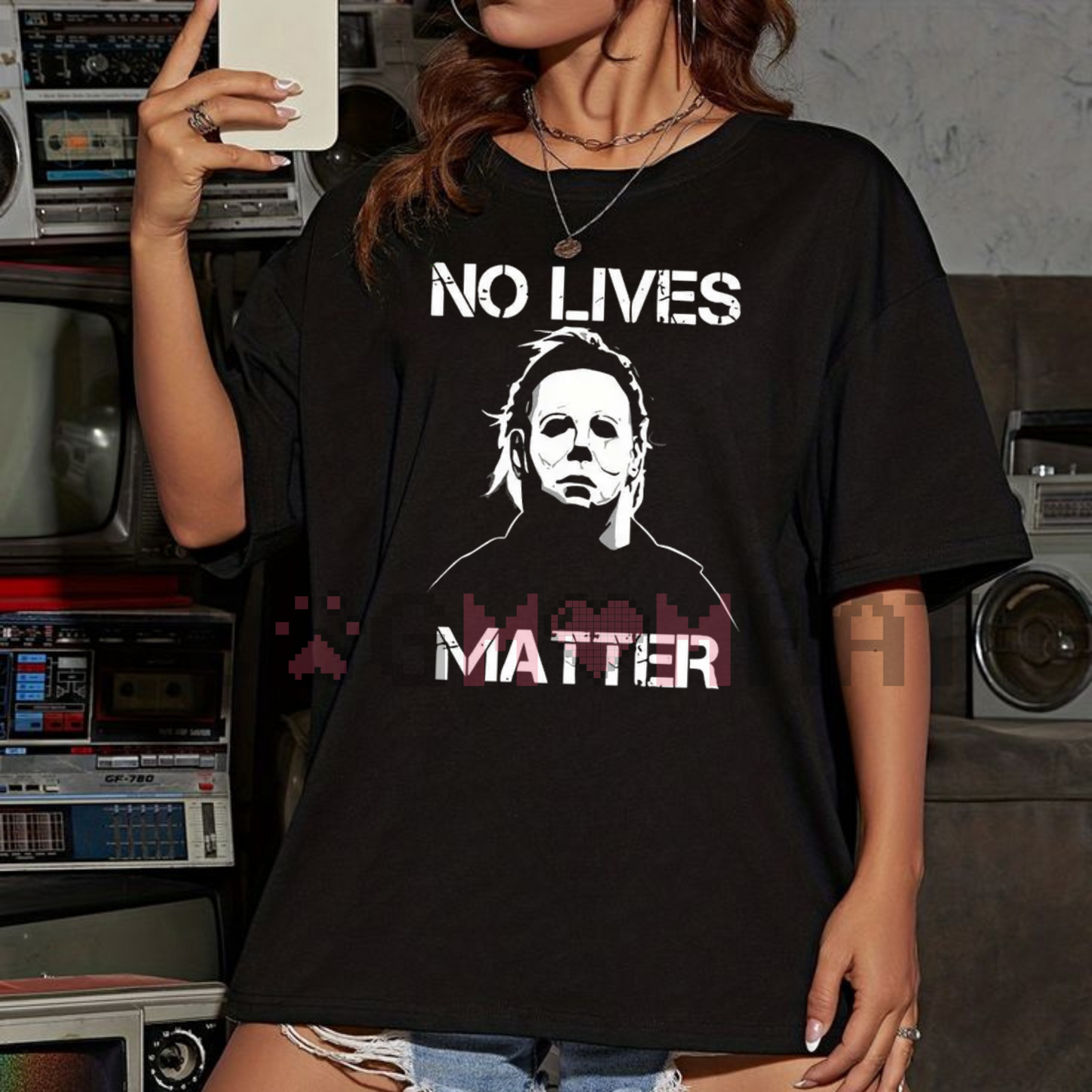 Halloween Michael Myers Men's T-Shirt – "Life Doesn't Matter", Horror Movie Graphic Tee
