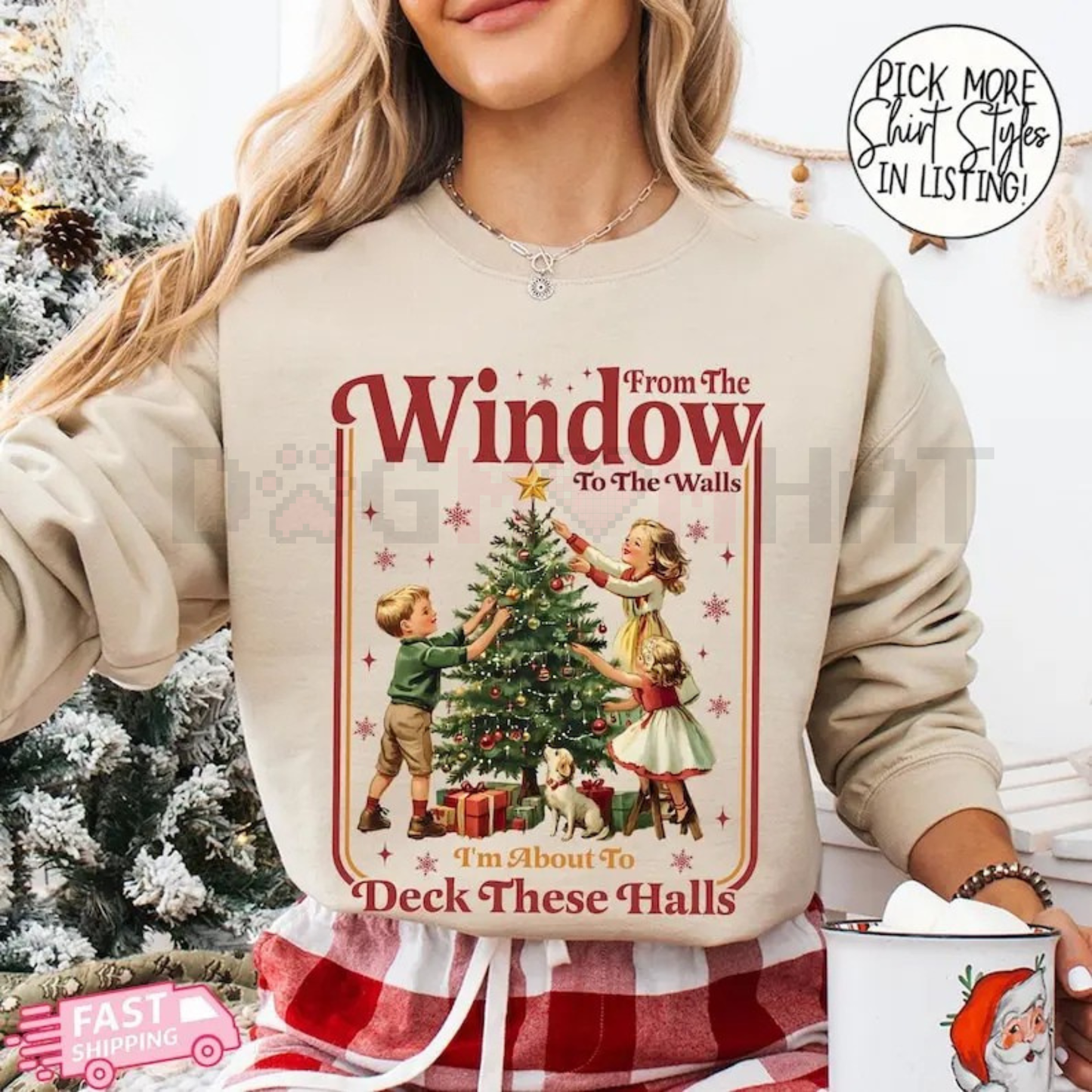 Funny "Deck These Halls" Christmas Sweatshirt – Innuendo Holiday Humor Crewneck