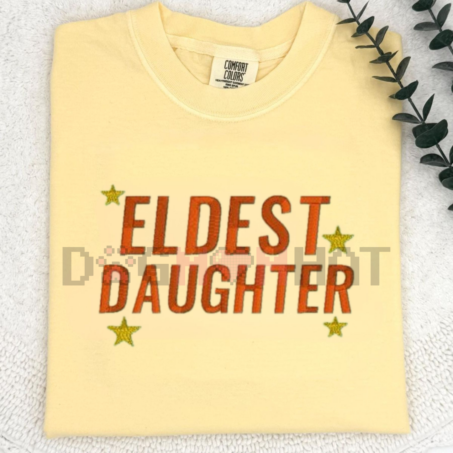 Daughter 100% Cotton Embroidered T-Shirt – Sweet Minimalist Tee, Gift for Daughter