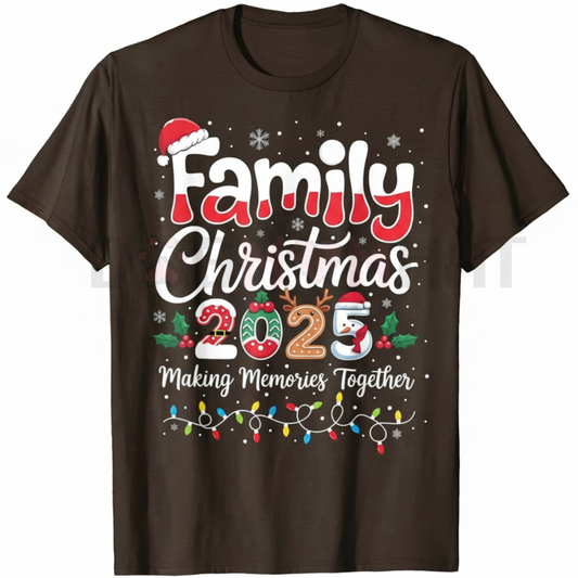 Family Christmas 2025 Matching T-Shirt – "Xmas Squad Santa" Holiday Outfit Tee