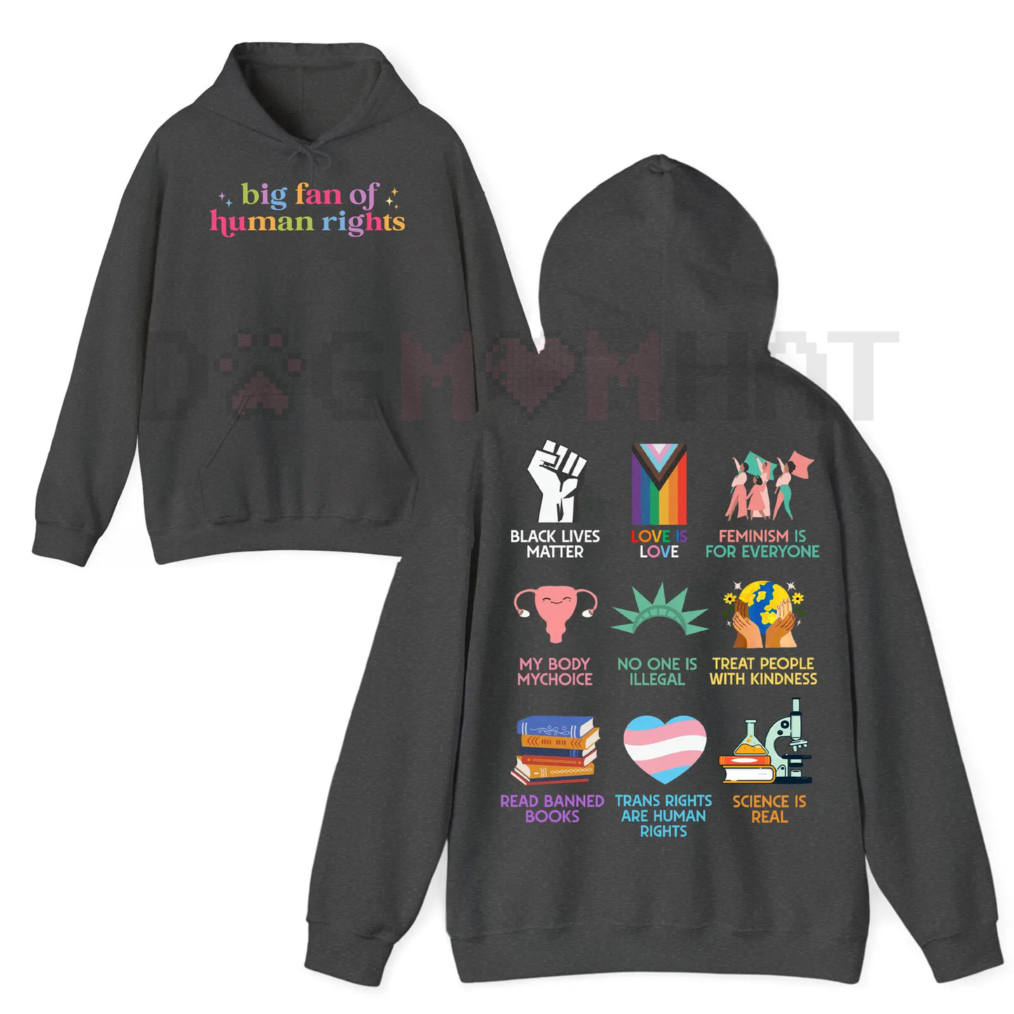 Human Rights Hoodie & "Big Fan of Human Rights" Shirt