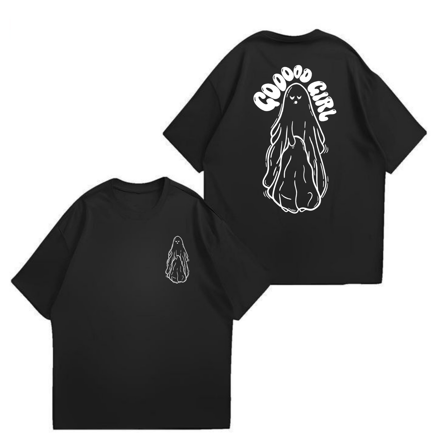 Good Girl Ghost T-Shirt – Cute Halloween Graphic Tee for Women, Funny Spooky Season Shirt