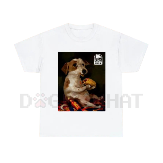 Dog Chill with Taco Bell Shirt – Vintage Funny Meme Tee, Dog Lover Unisex T-Shirt