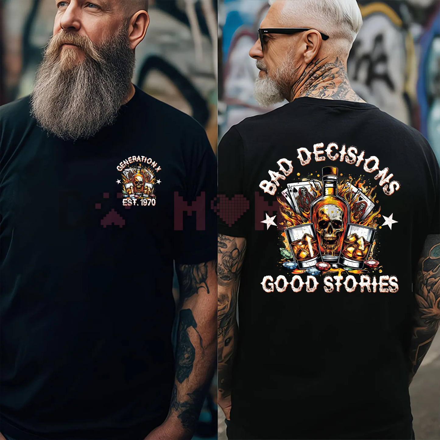 Personalized Year 1965-1980 Generation X Shirt – "Bad Decisions, Good Stories" Tee