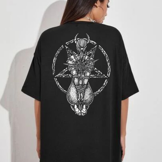 Goat Skull Pentagram Occult T-Shirt – Dark Art Graphic Tee