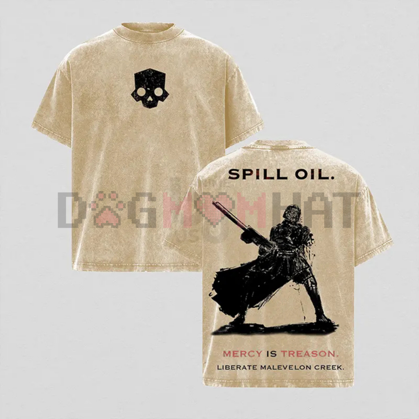 Helldivers 2 Oversized Washed T-Shirt – Unisex Gaming Graphic Tee, Washed Streetwear, Gift for Helldivers Fans