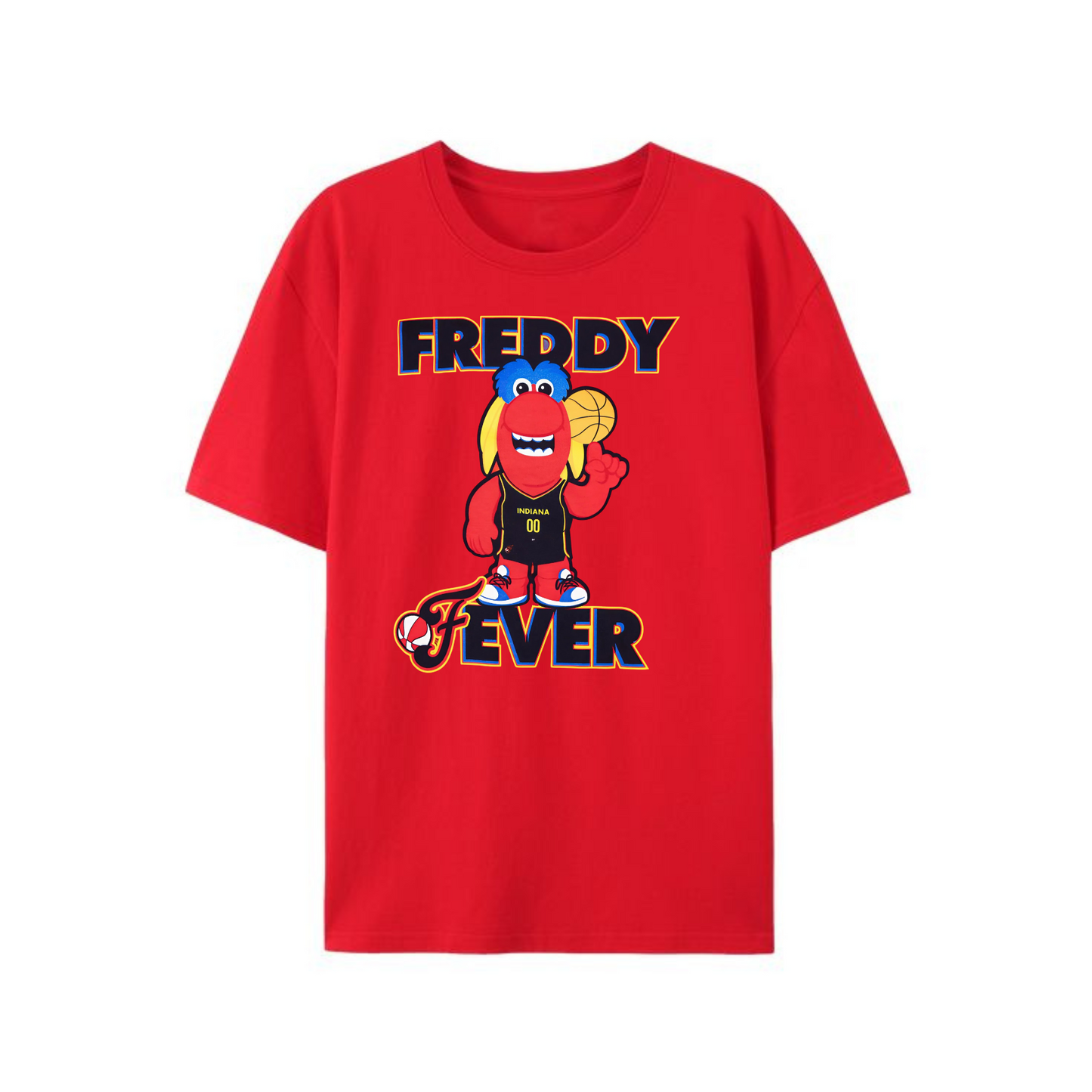 Youth Indiana Fever "Freddy Fever" T-Shirt – Red Graphic Tee by Something Inked