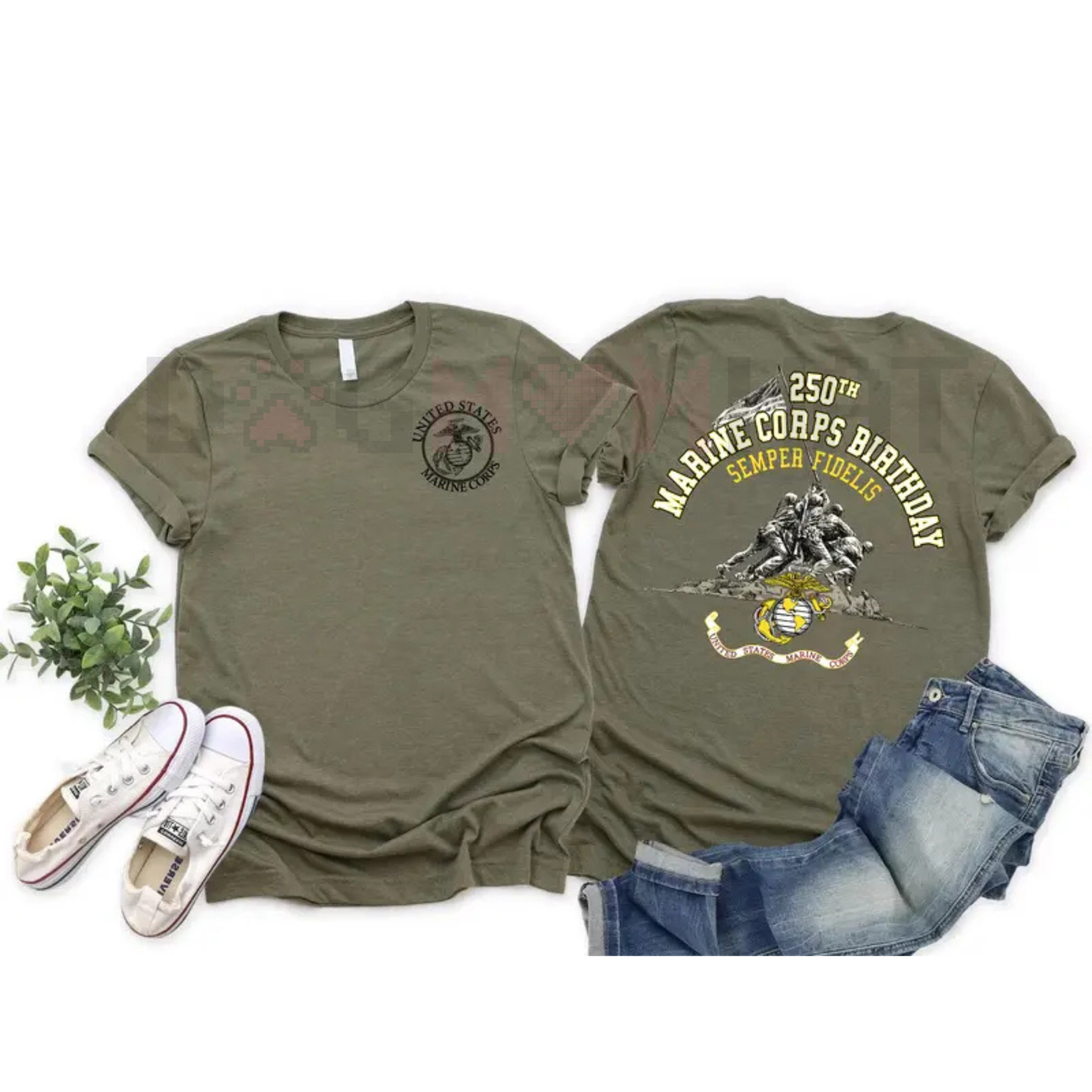 250th USMC Birthday T-Shirt – Marine Corps Anniversary Tee
