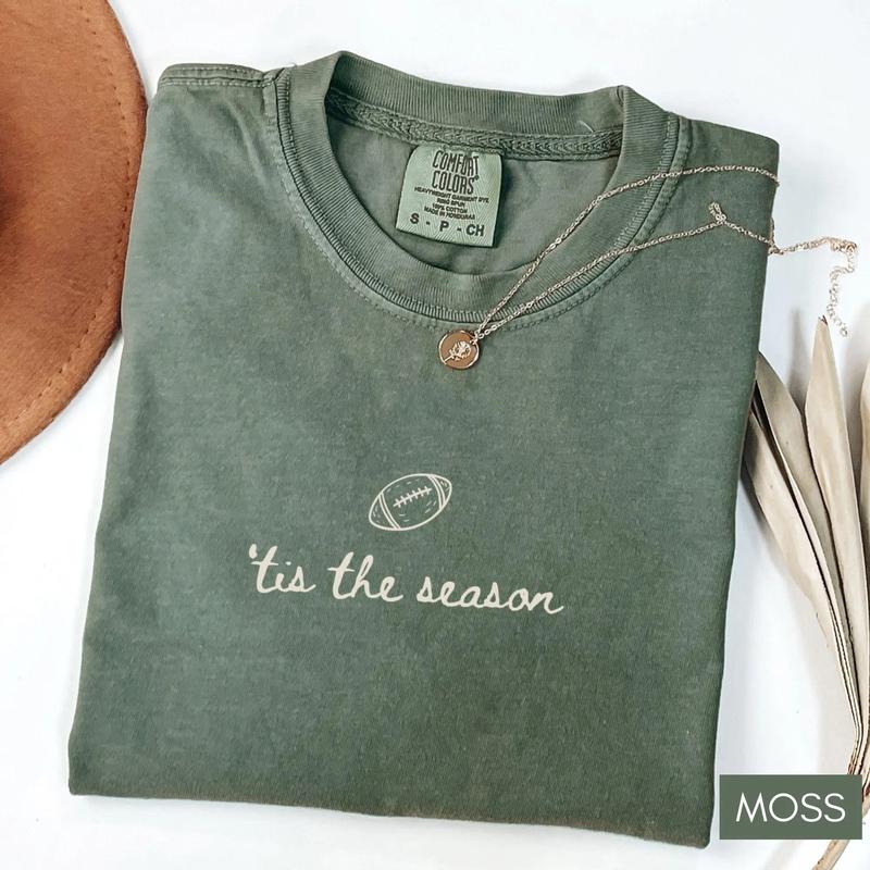 Comfort Colors Football Shirt - 'Tis the Season' Game Day Tee