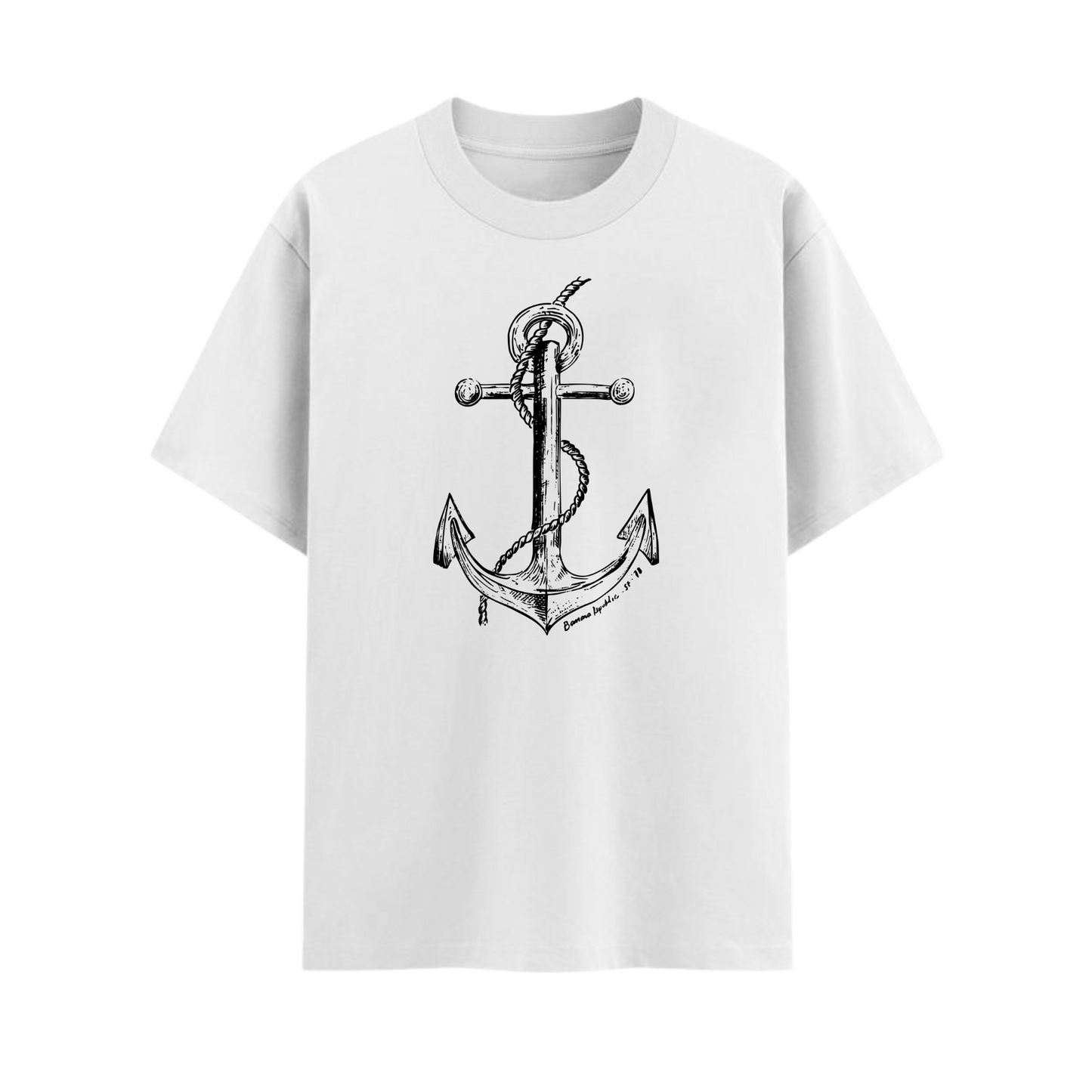 Banana Republic Retro Logo T-Shirt - Classic Casual Apparel (White ver)