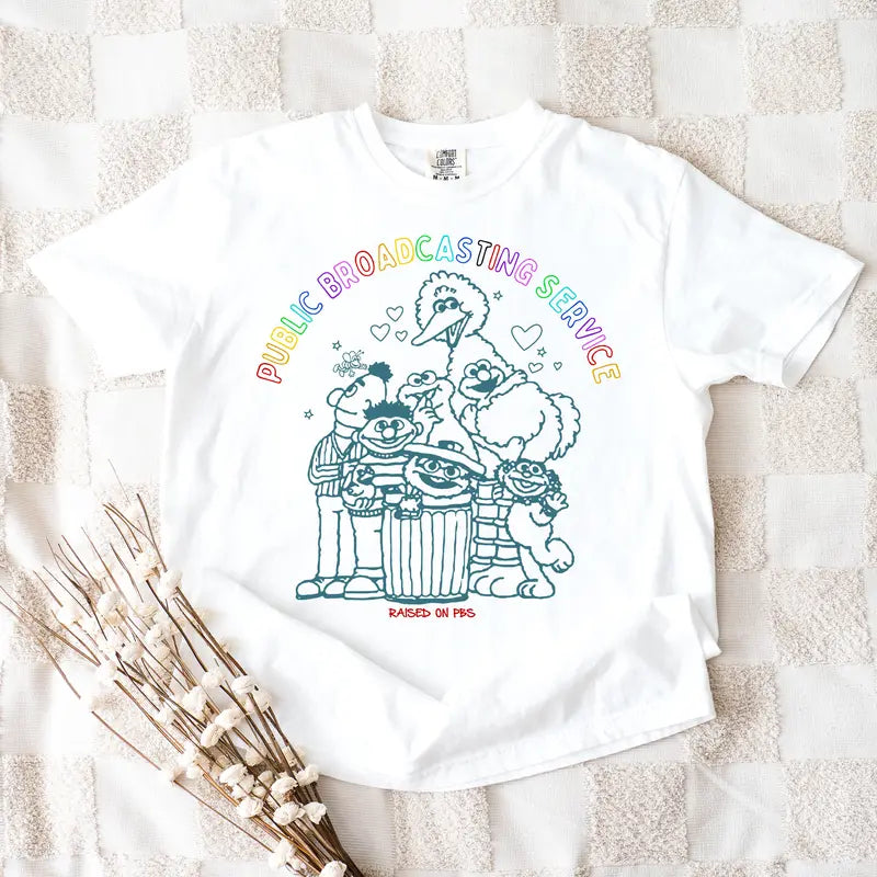 PBS "Save Public Broadcasting" T-Shirt – 70s 80s Nostalgia Classic TV Fan Tee