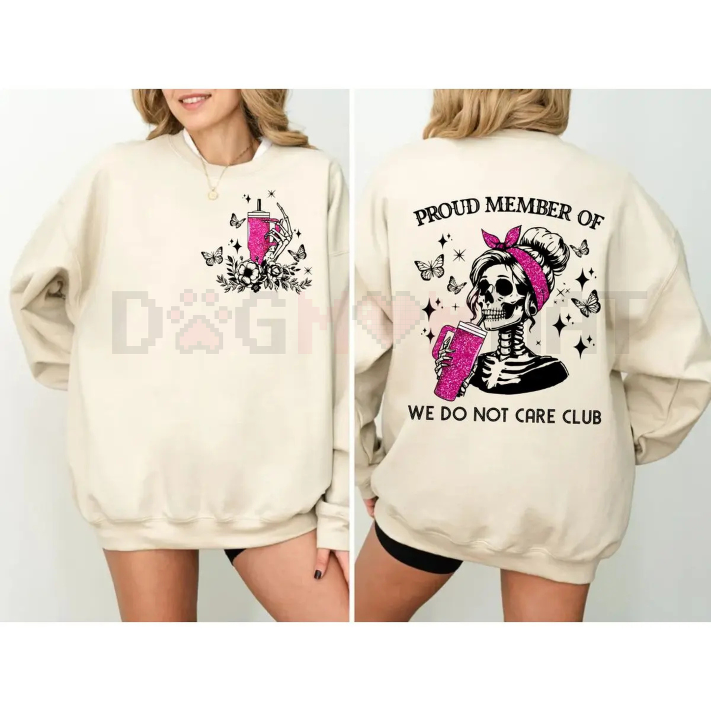 Humorous "We Don’t Care Club" Unisex Sweatshirt