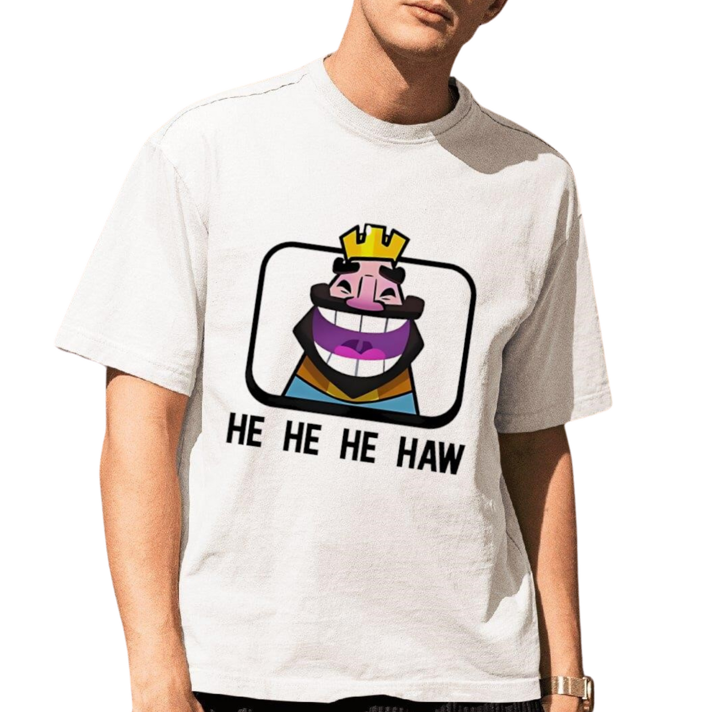 Clash Royale "He He He Haw" T-Shirt - Funny King Laugh Emote Tee