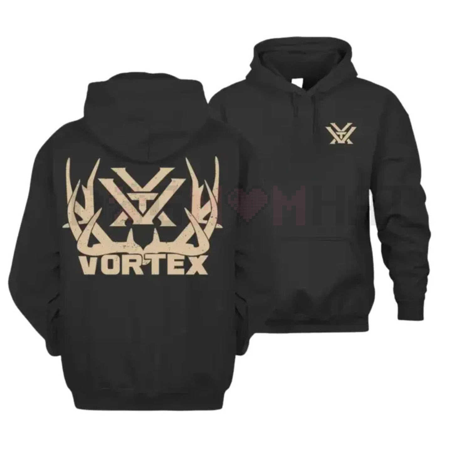 VortexOptics Hunting Hoodie – Bold Vortex Logo with Antler Design, Durable Archery & Outdoor Apparel