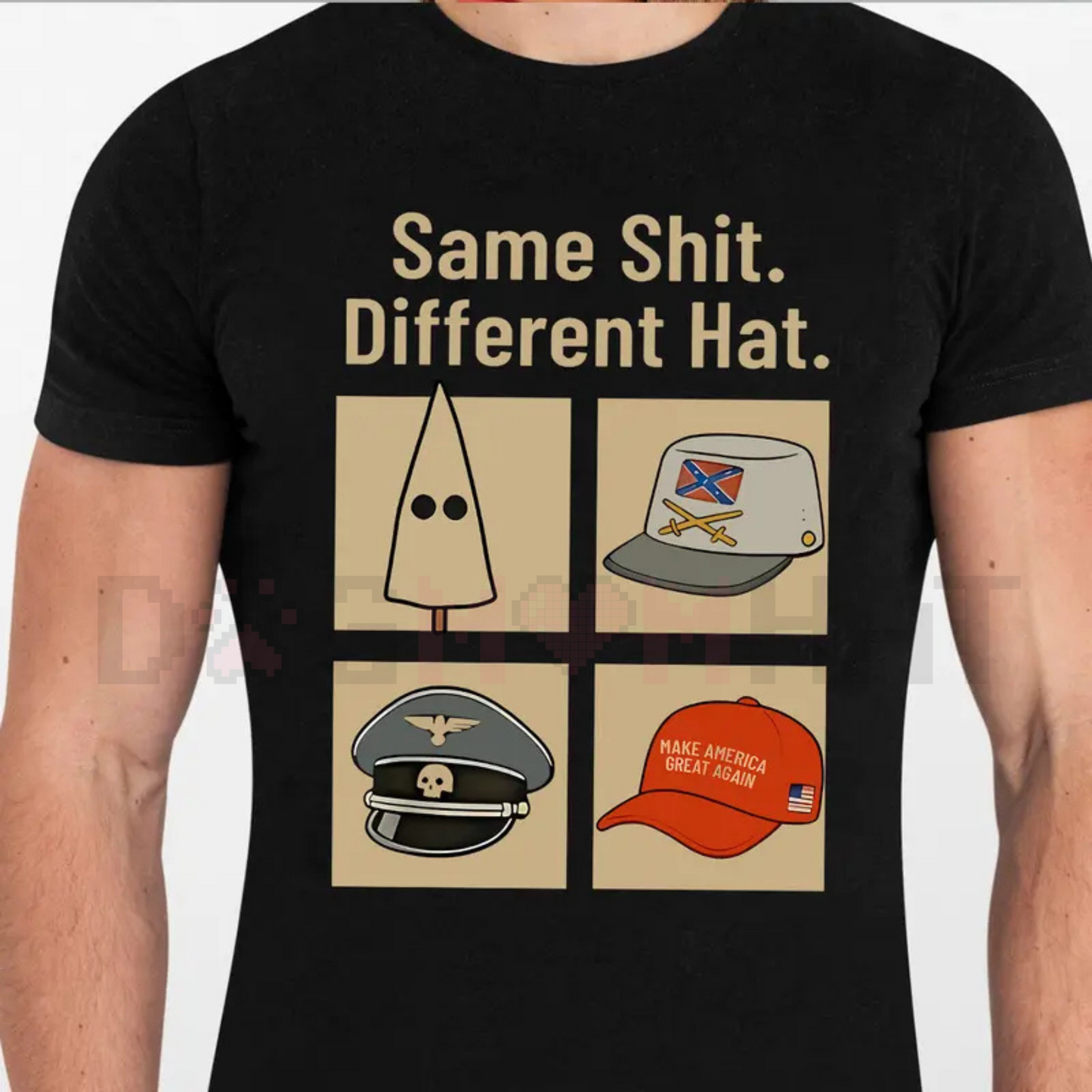 "Same Thing Different Hat" T-Shirt – Funny Political Graphic Shirt, Dark Humor Statement Tee, Unisex