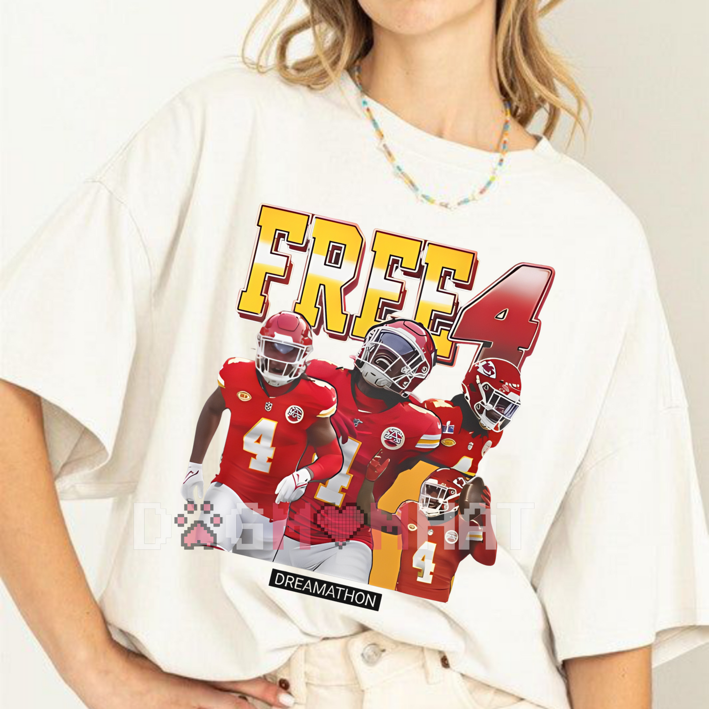 "Free 4 Dreamathon" T-Shirt – Inspirational Support Apparel, Community Tee