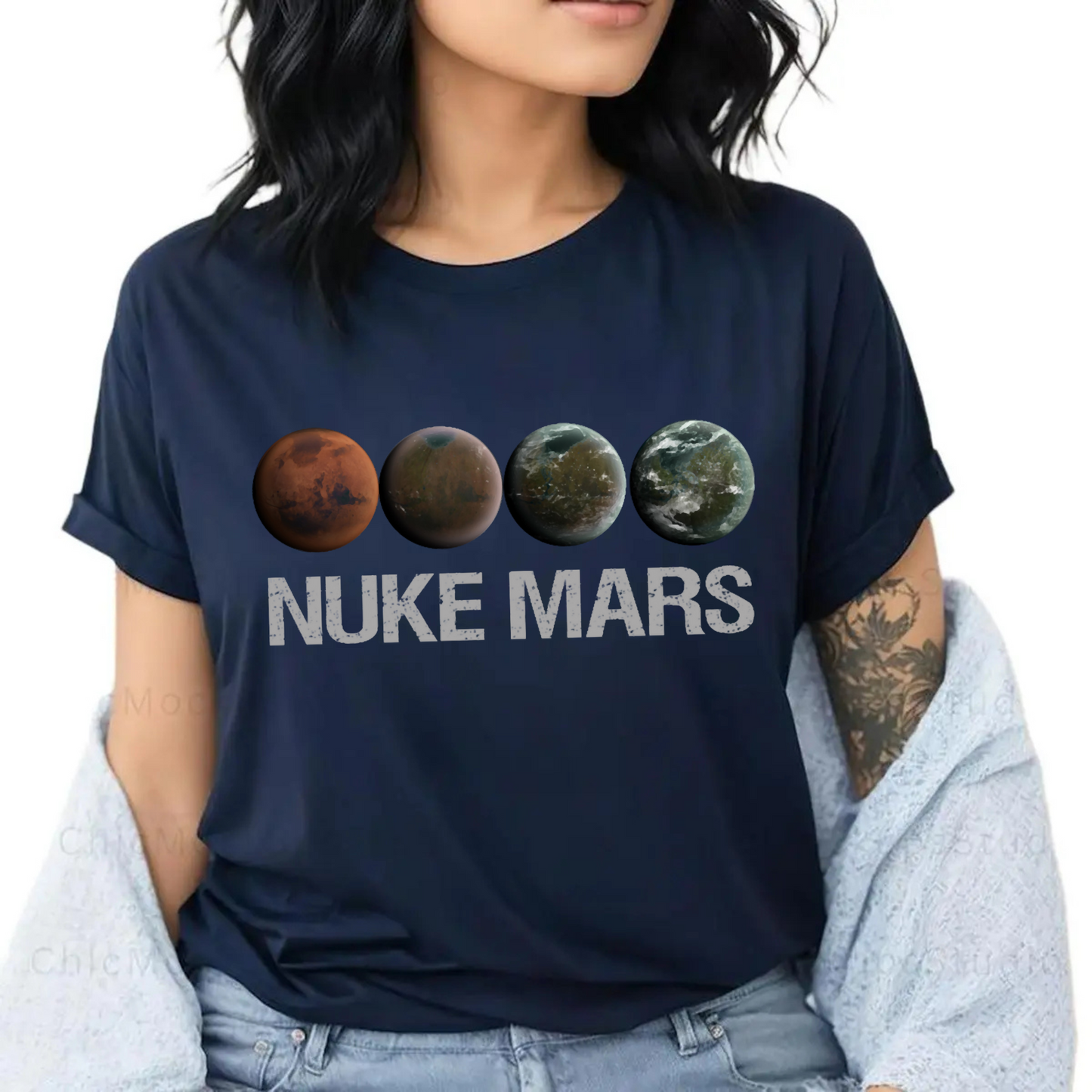 Nuke Mars Essential T-Shirt – Elon Musk SpaceX Inspired Tee