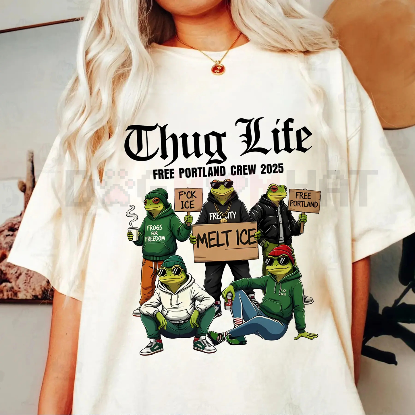 "No Kings In America" Frog Resist T-Shirt – Portland Political Statement Anti-Tyranny Tee