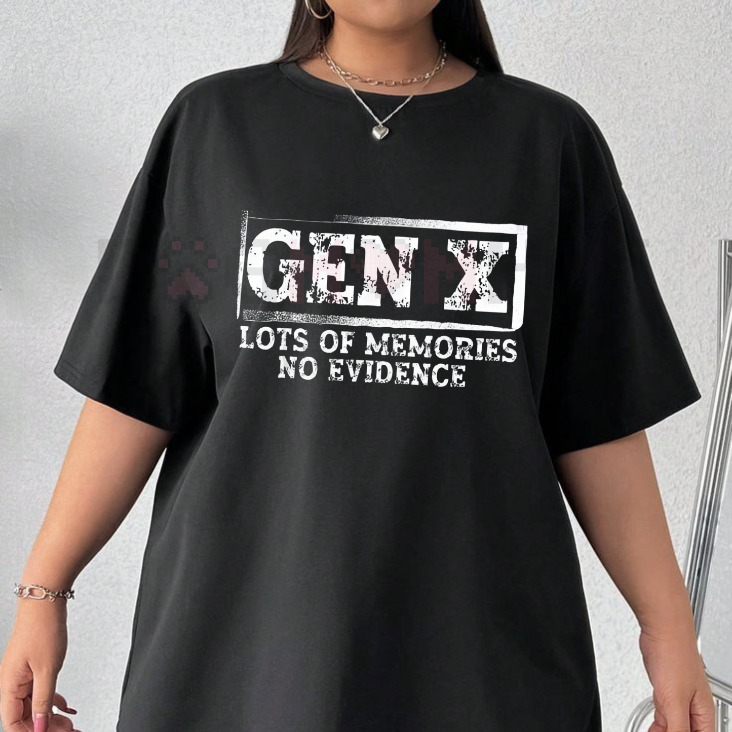 Funny Sarcastic Gen X T-Shirt – "Lots Of Memories No Evidence" Unisex Graphic Tee