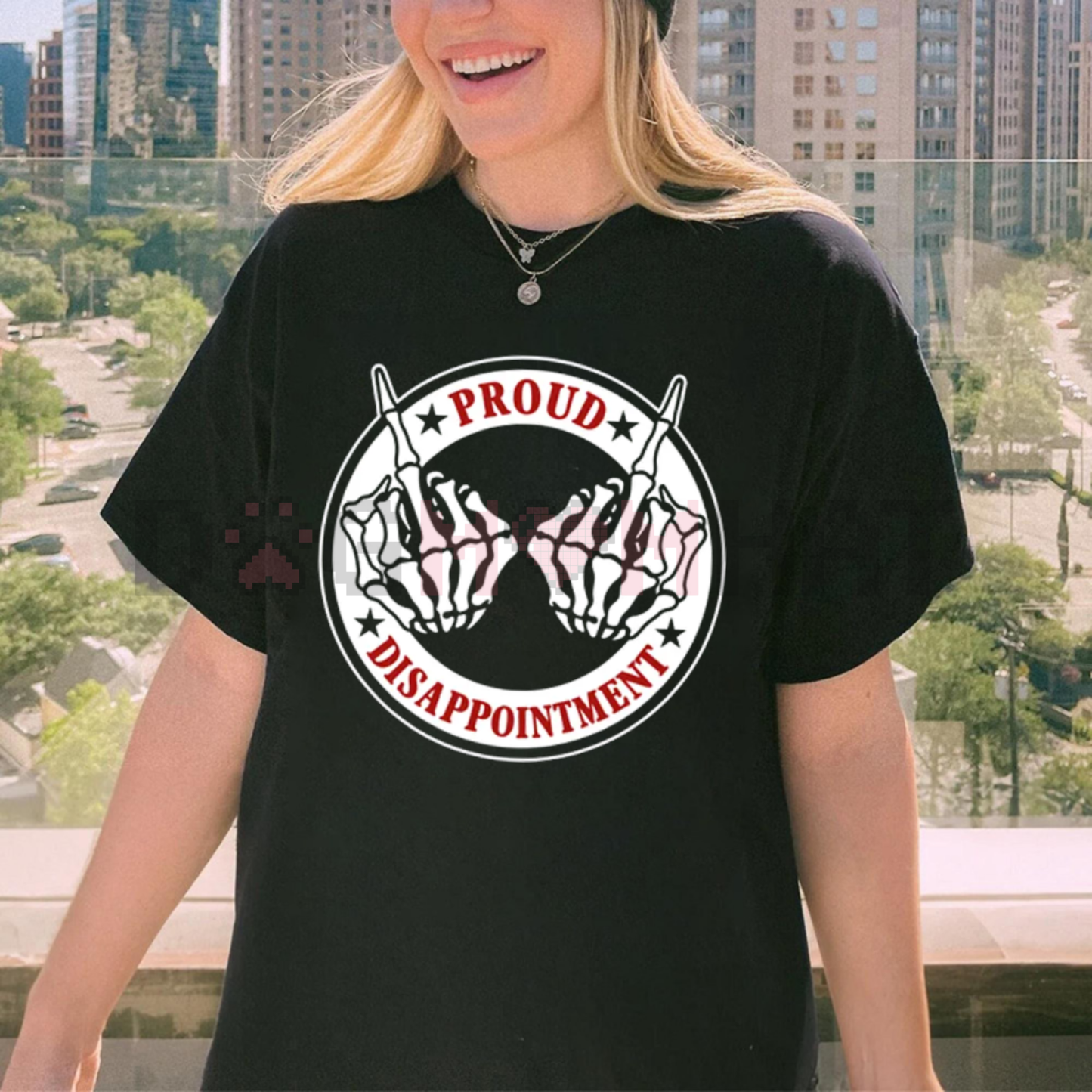 VER 2 PROUD DISAPPOINTMENT Defiant Bone Hand Print T-shirt