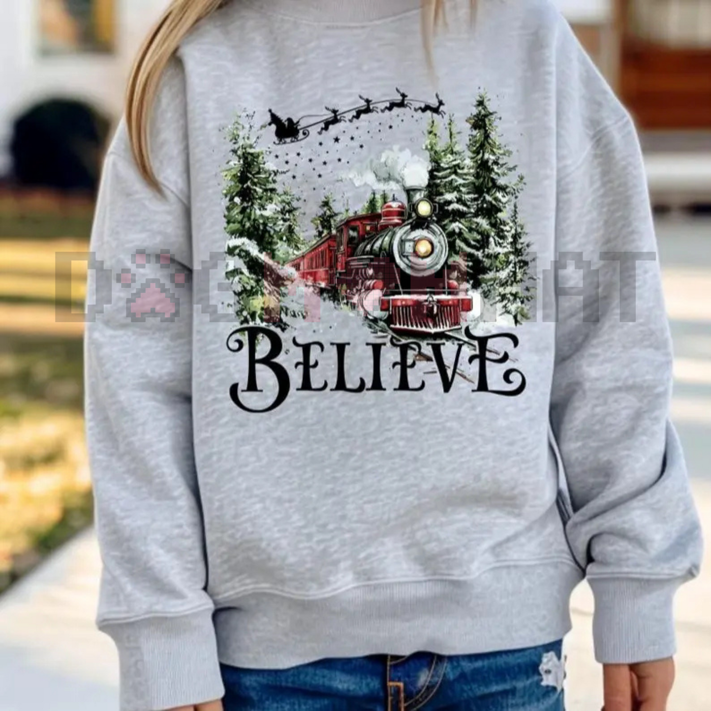 Polar Express "Believe" Christmas Sweatshirt – All Aboard Polar Express Hoodie, Festive Holiday Gift Idea