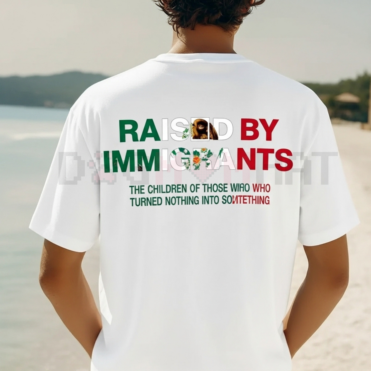 Raised By Immigrants Shirt – Cultural Pride Dual Heritage Tee, First Generation American Statement Top, Unisex