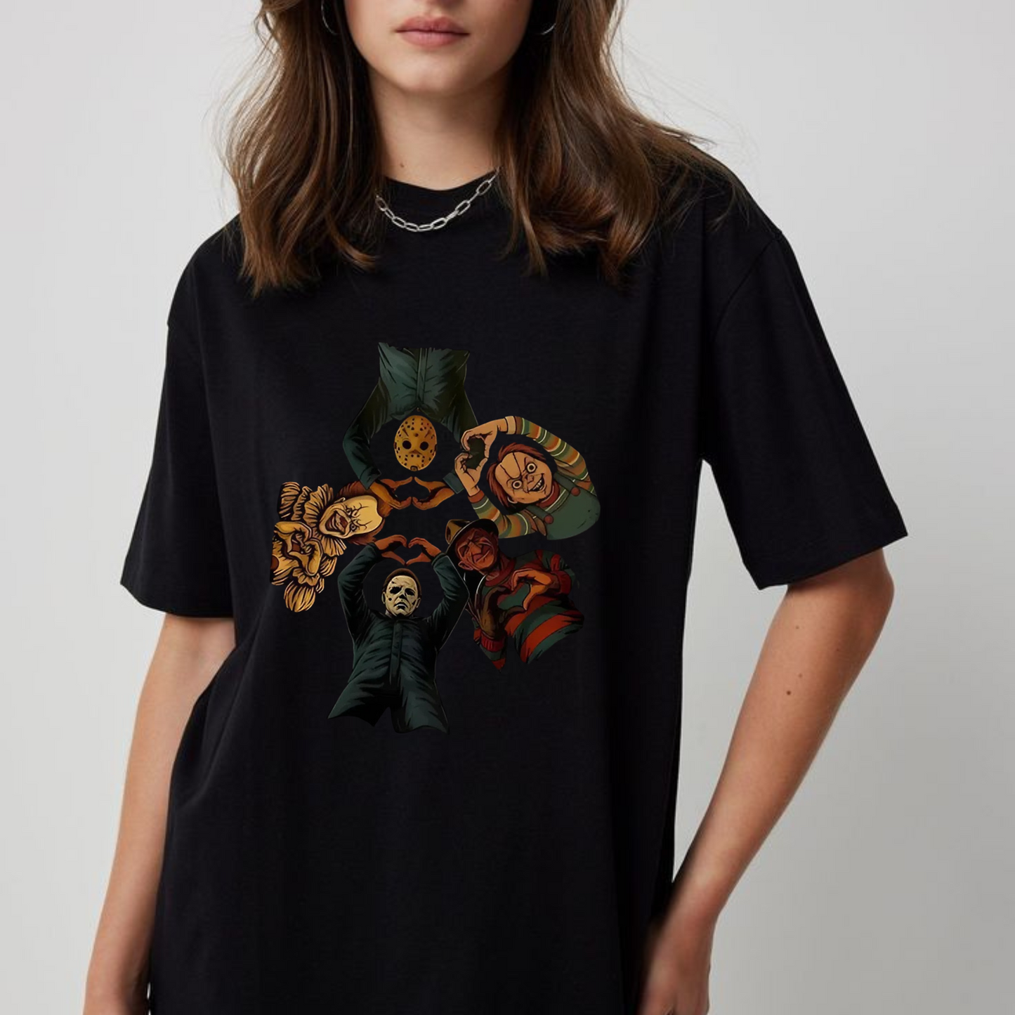 Y2k "Killers Friends" T-Shirt - Halloween Horror Movie Tee