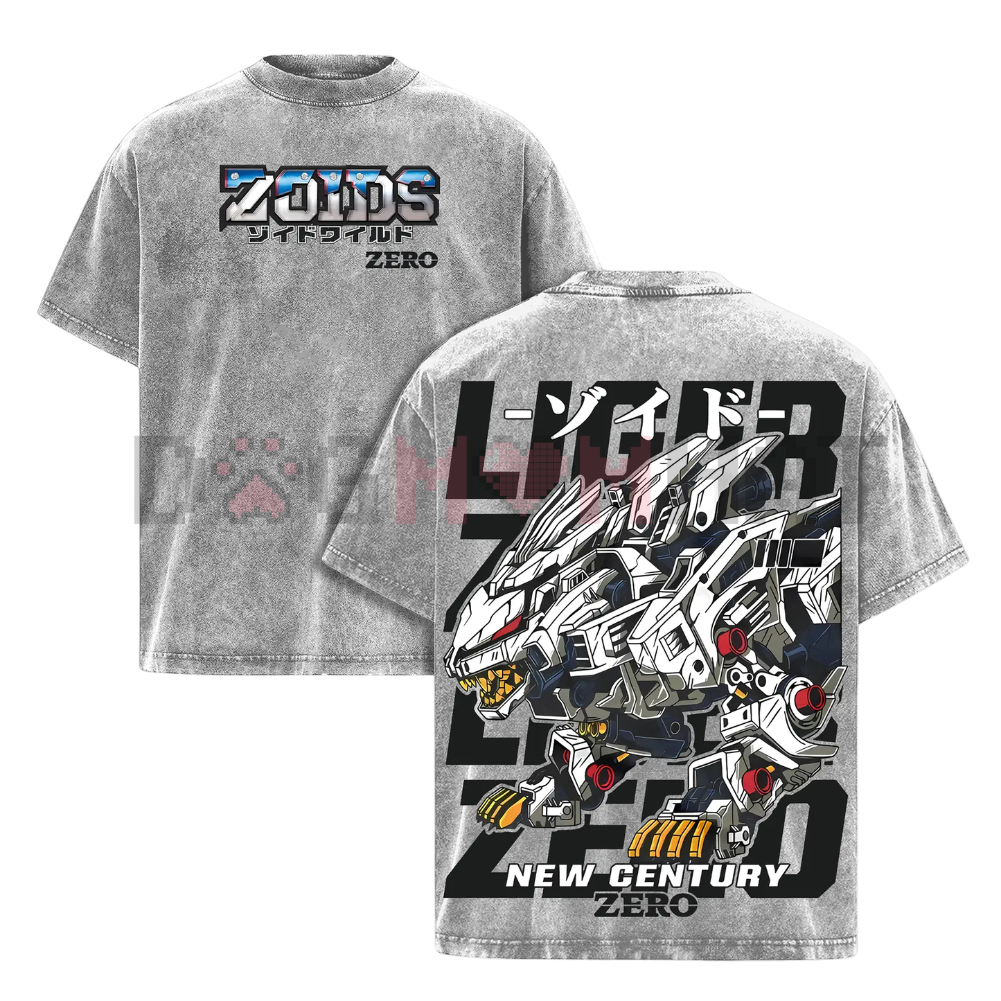 Liger Zero Zoids New Century Zero T-Shirt – Oversized Washed Vintage Anime Tee