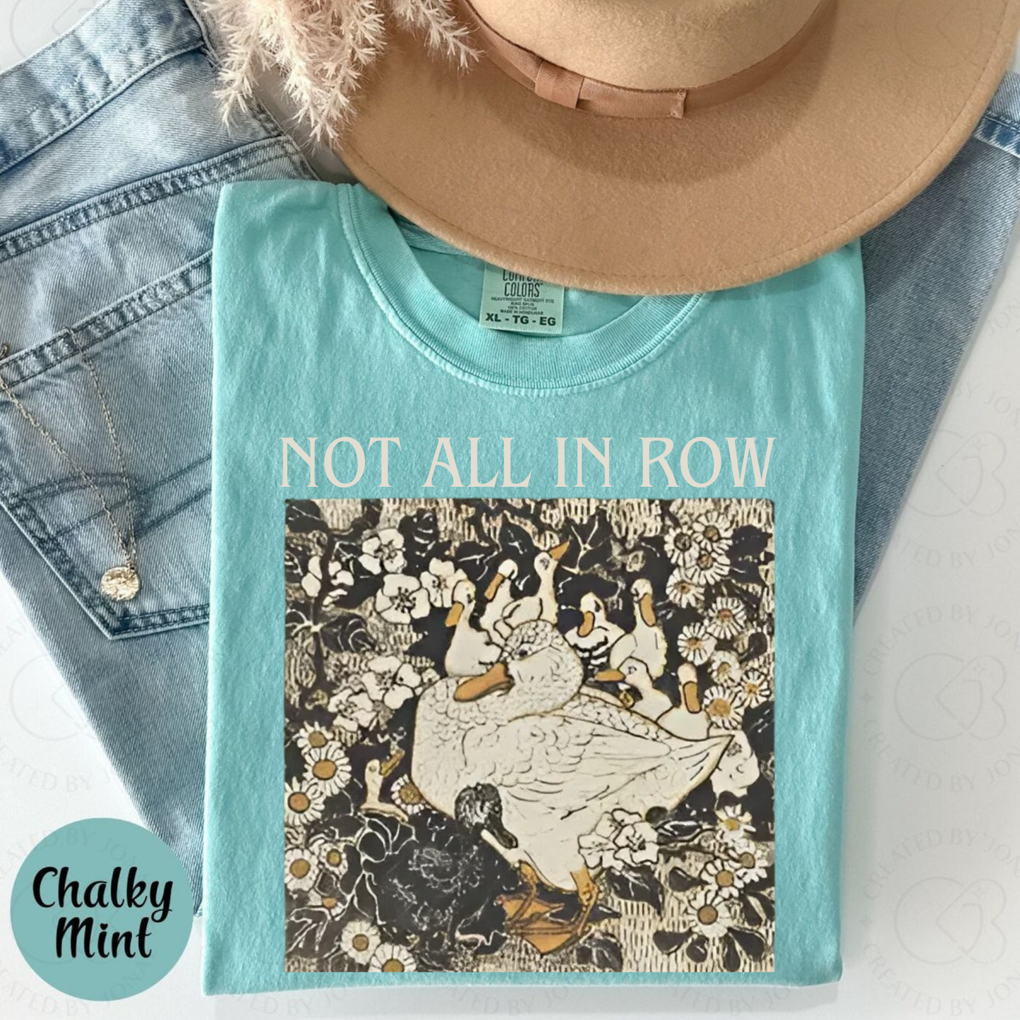 "Ducks Not in a Row" Mama Duck Comfort Colors® Shirt – Funny Cottagecore Gift