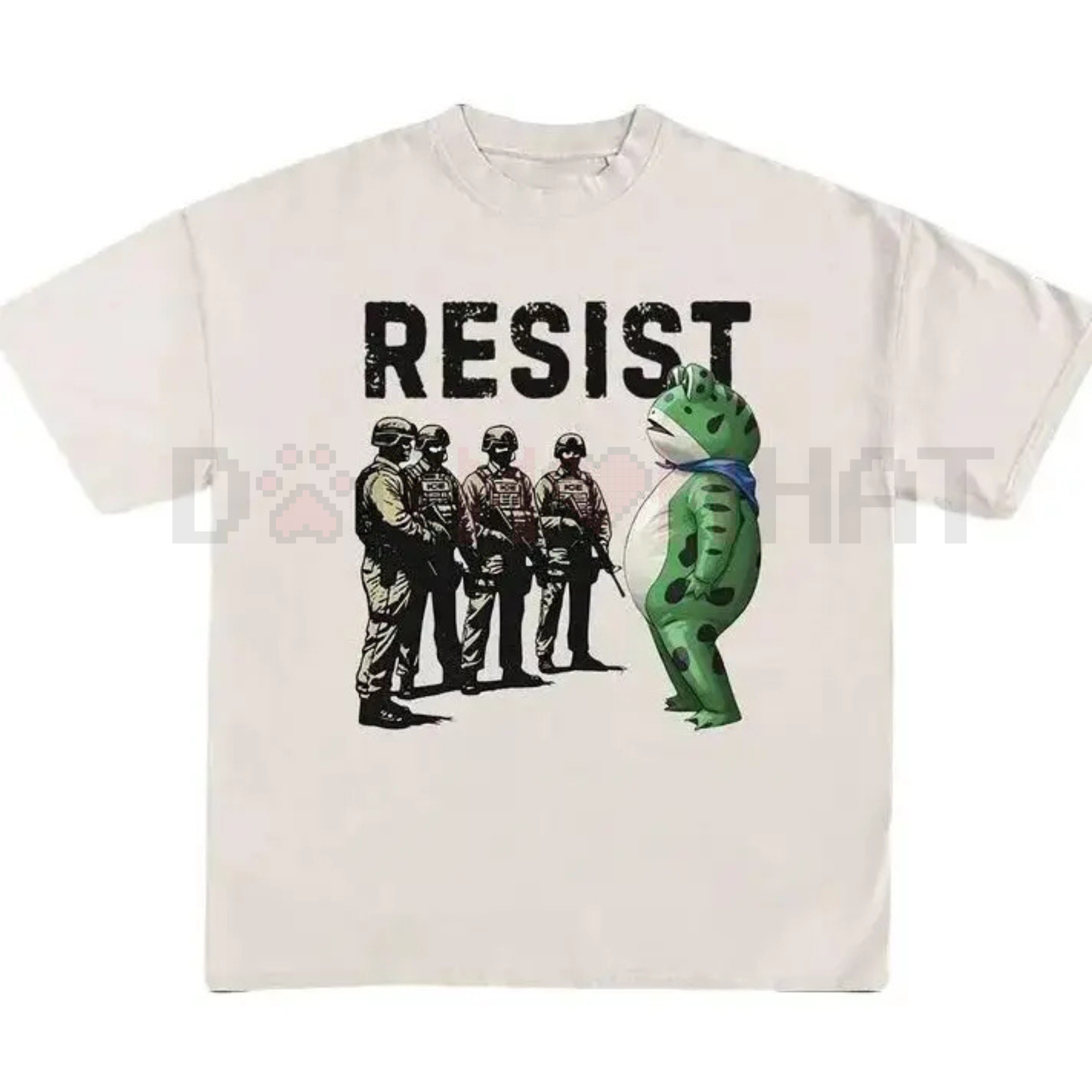 Portland Frog Resist Protest T-Shirt – Anti Fascism Shirt, Anti Trump Graphic, Vintage Activist Tee