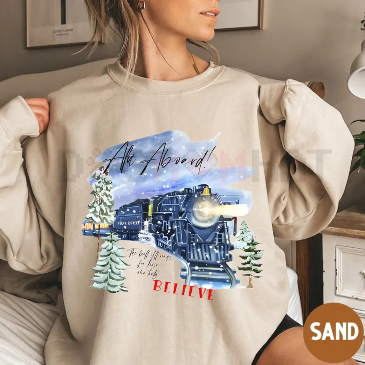 Polar Express Sweatshirt – Retro 90s Christmas Movies Tee, "Believe" Movie Shirt