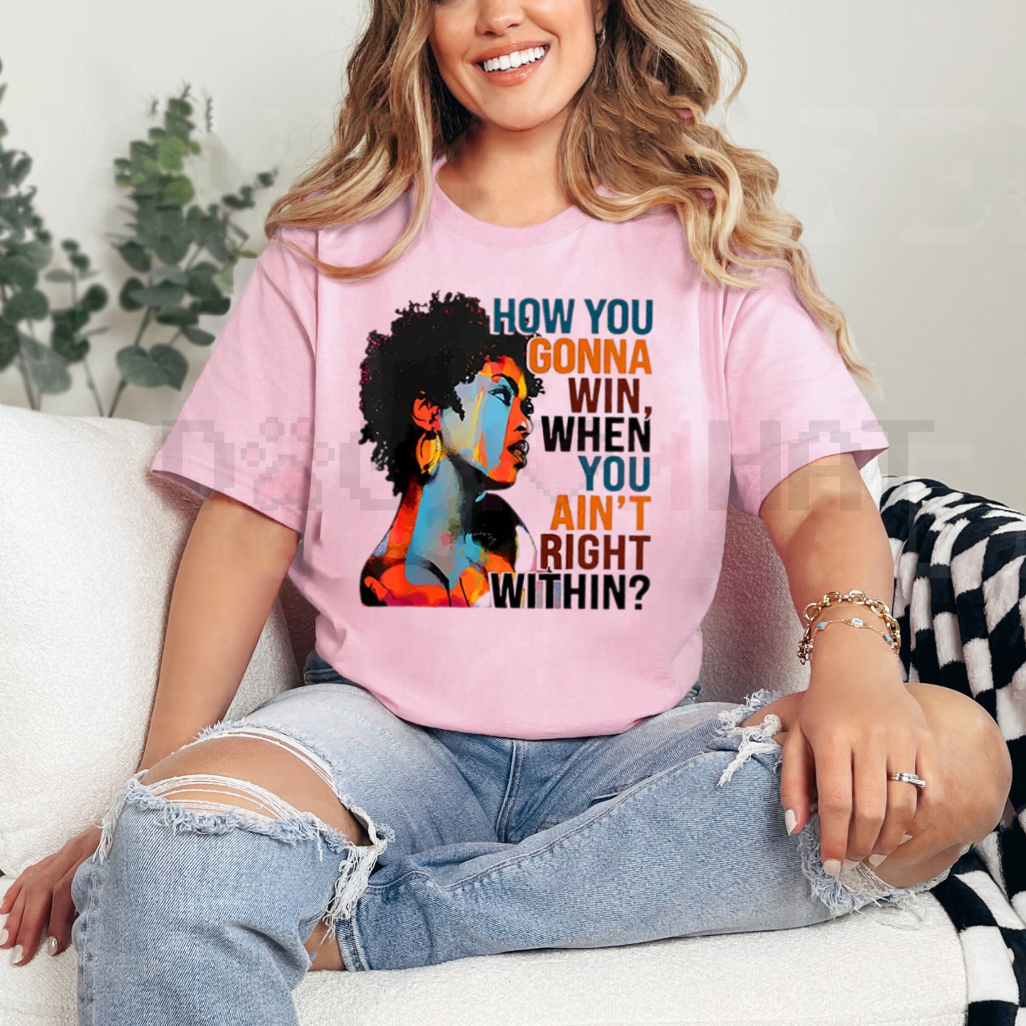 Relaxed Fit T-Shirt African American Graffiti Portrait Print – Unisex Polyester Knit Spring and Summer Tee
