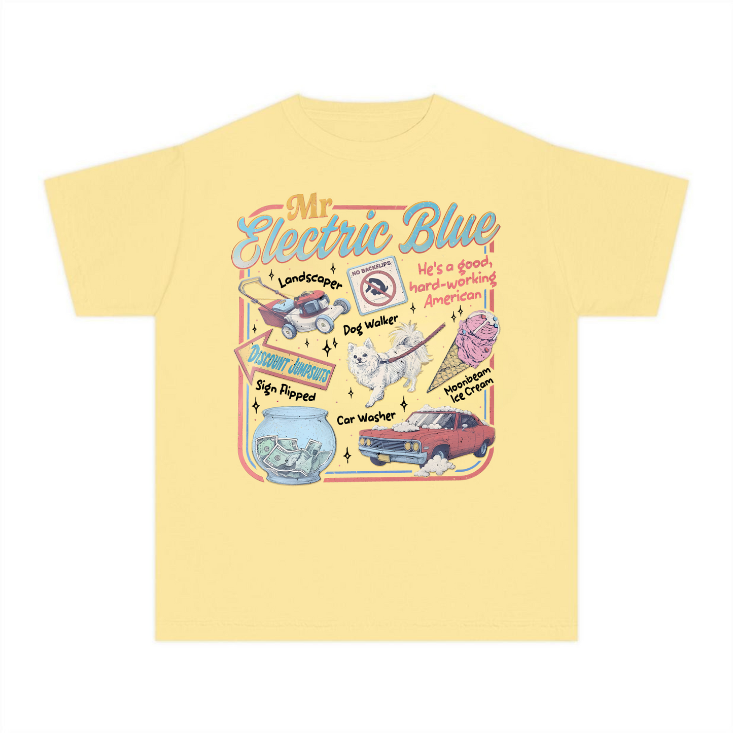 America "Mr. Electric Blue" Concert Tour Tee - Moonbeam Ice Cream