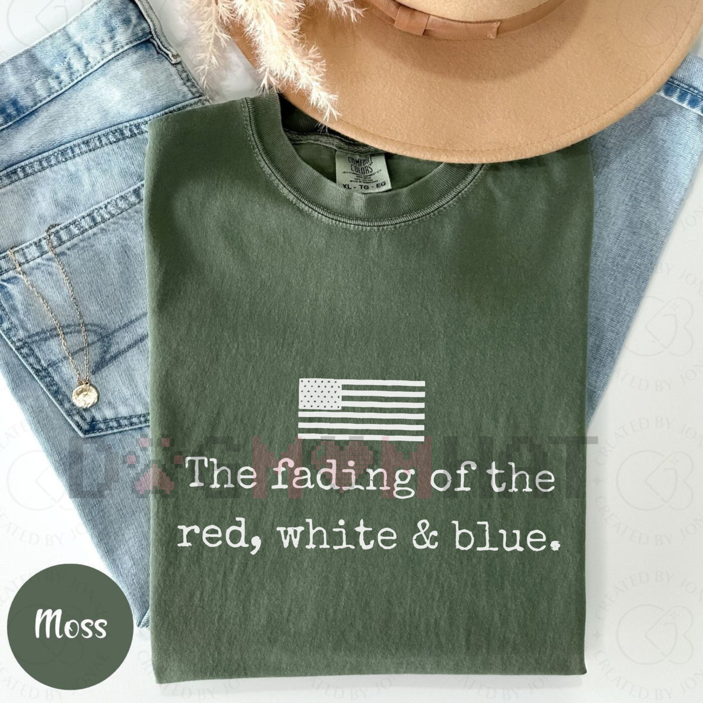 Fading American Flag Graphic Shirt – Comfort Colors® Unisex Streetwear Tee