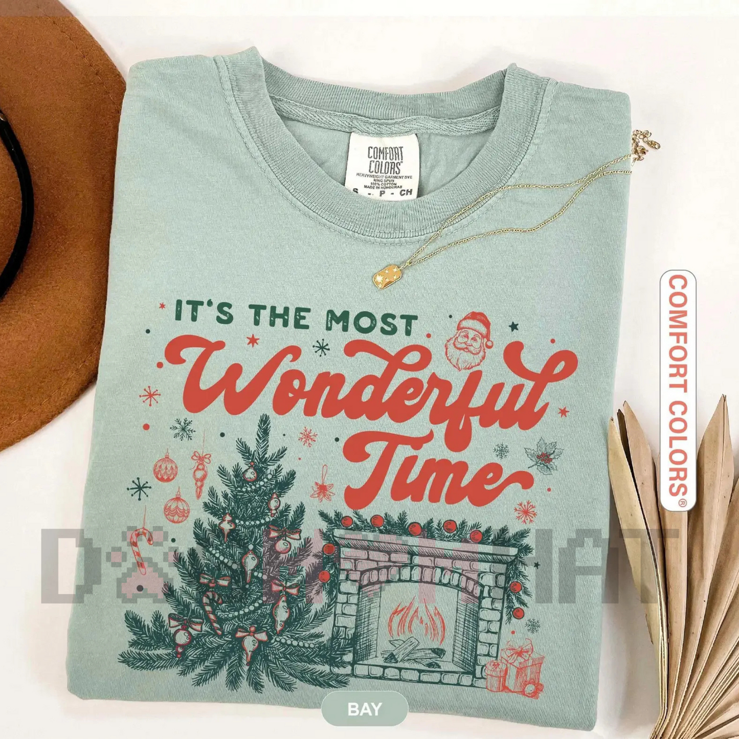 Comfort Colors "It's The Most Wonderful Time" Christmas Shirt – Vintage Christmas Shirt, Retro Holiday Tee