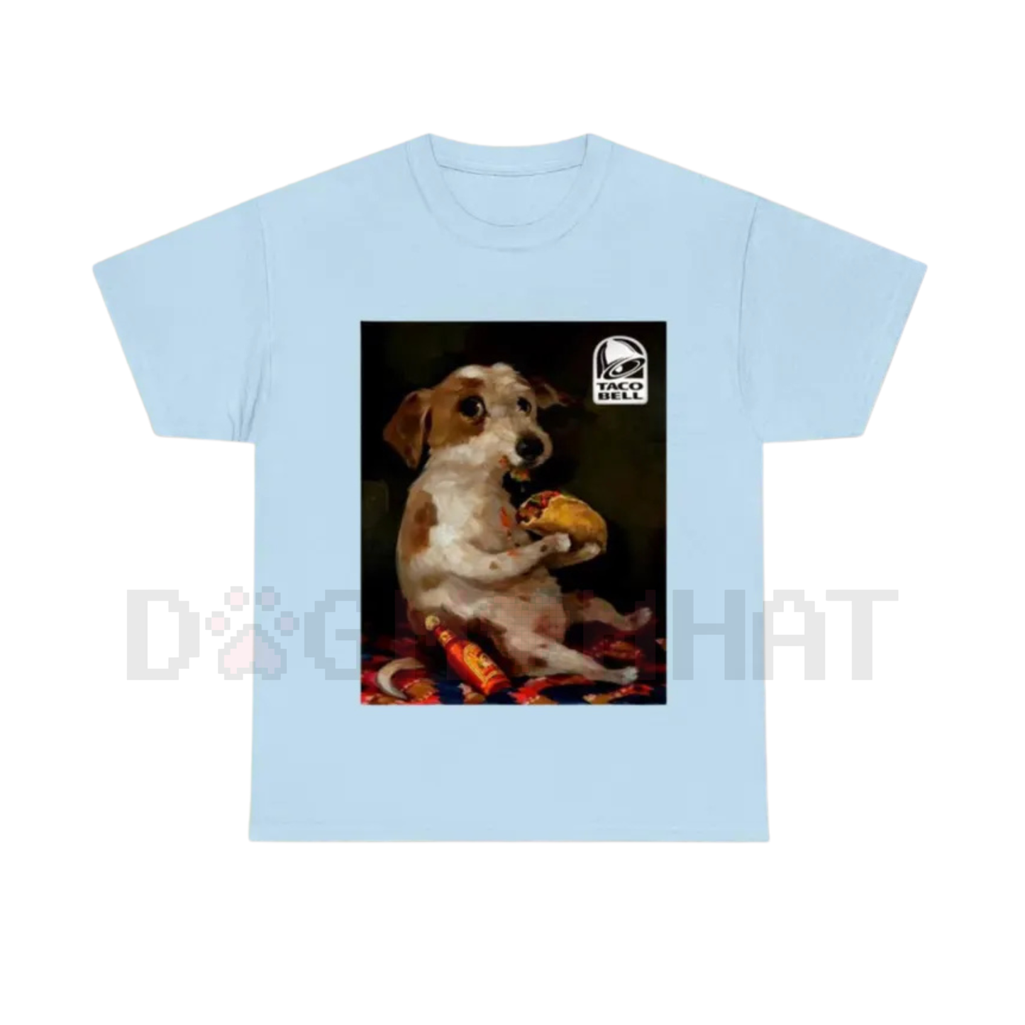 Dog Chill with Taco Bell Shirt – Vintage Funny Meme Tee, Dog Lover Unisex T-Shirt