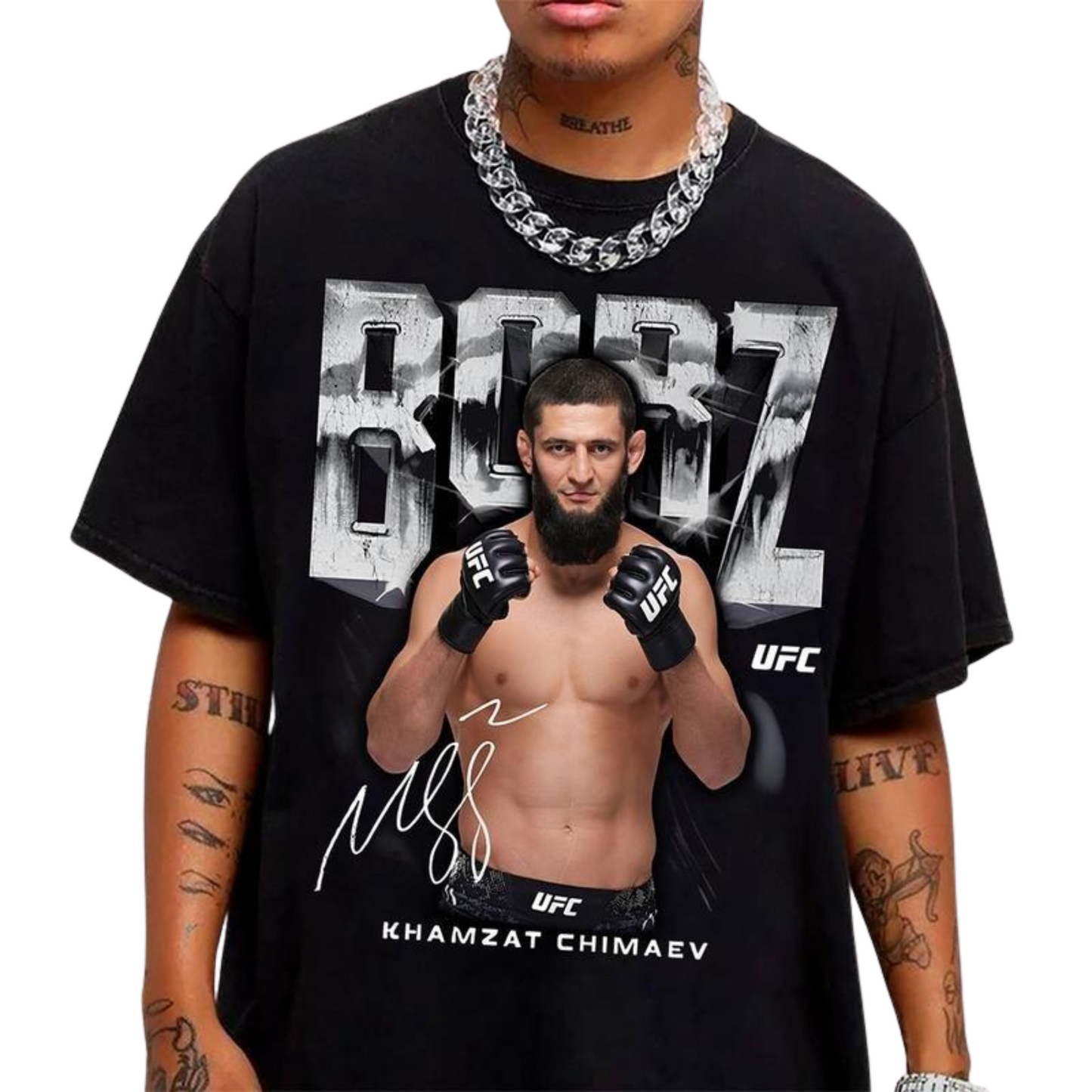 "Borz" Khamzat Chimaev T-Shirt - The Wolf MMA Fan Tee
