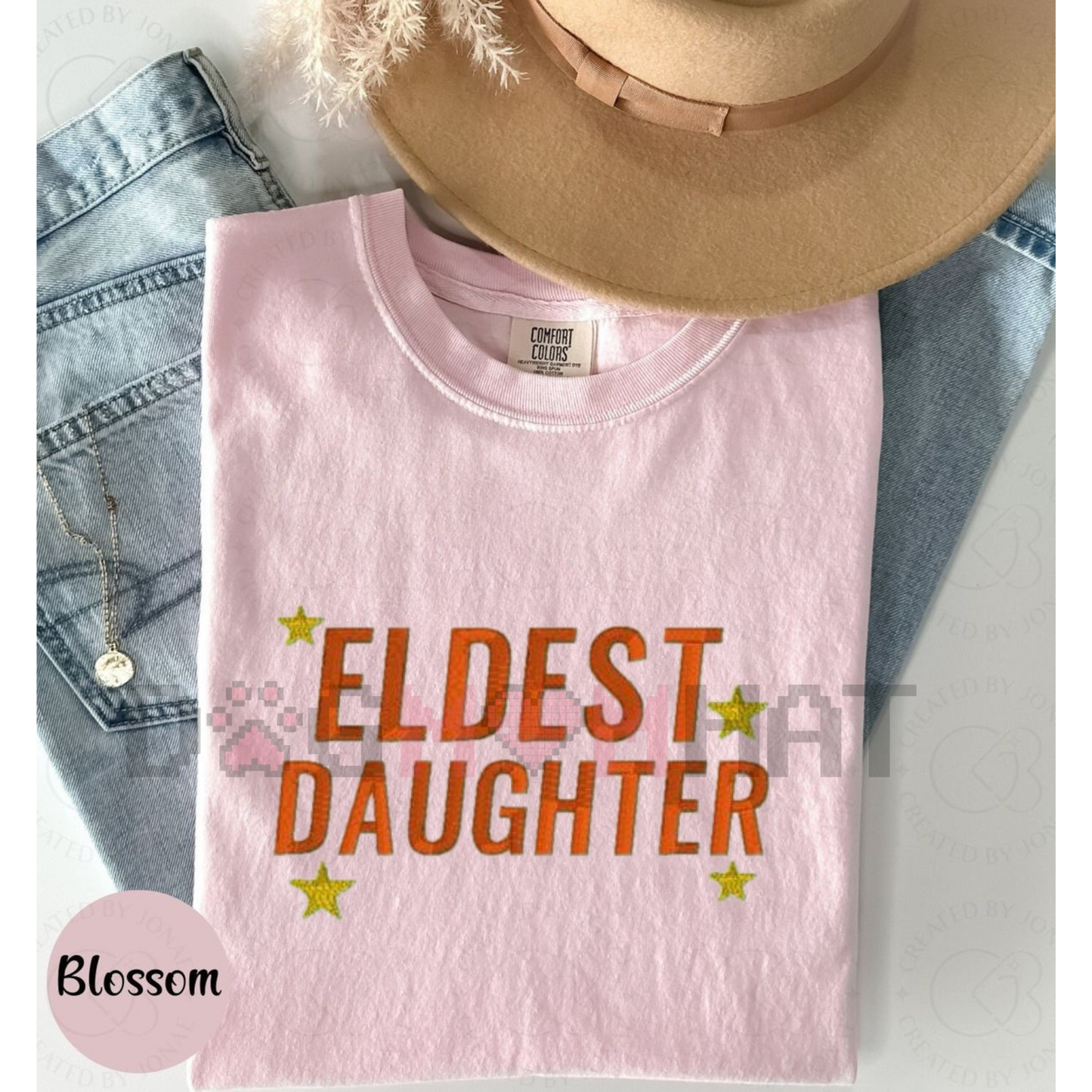 Daughter 100% Cotton Embroidered T-Shirt – Sweet Minimalist Tee, Gift for Daughter