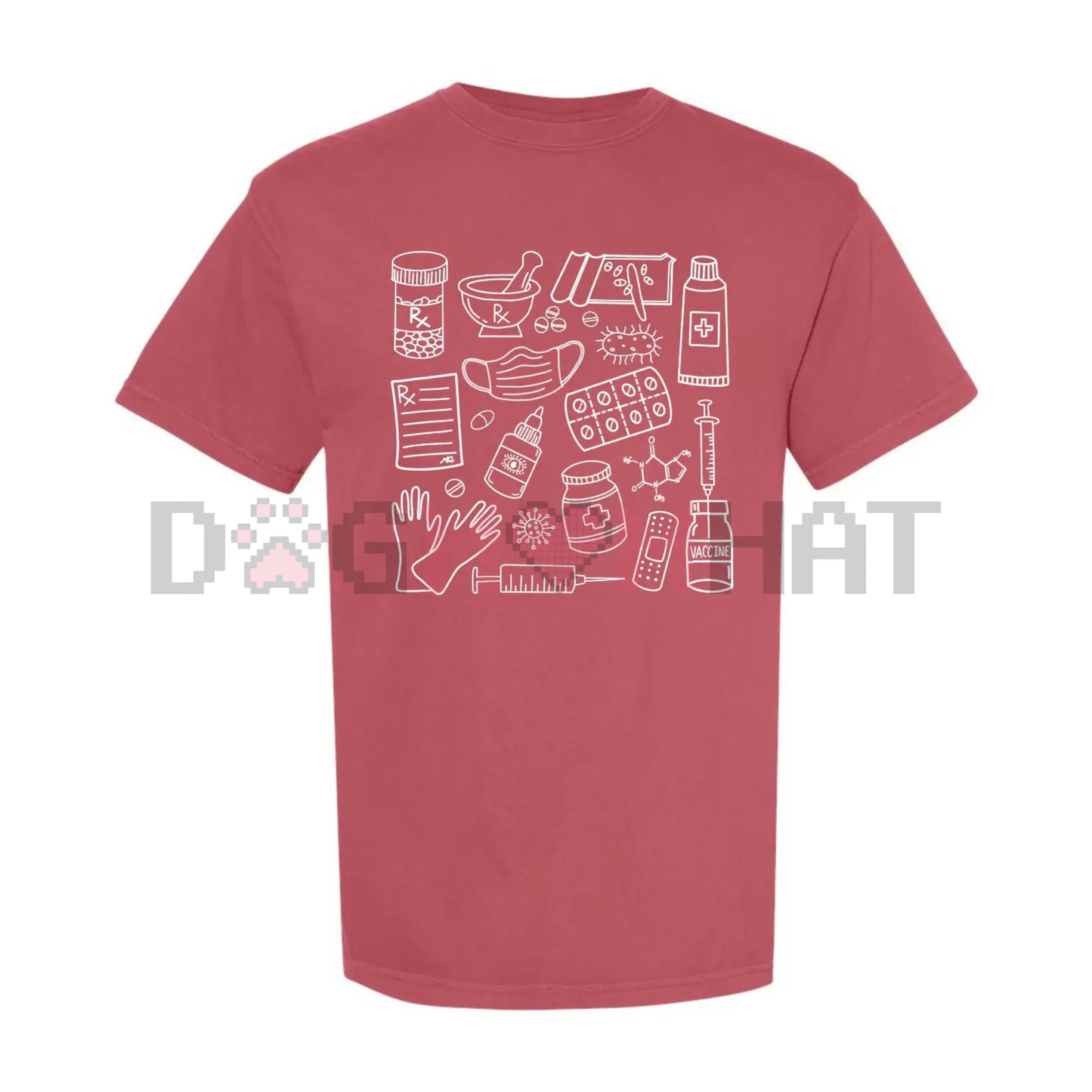 Pharmacy Doodle T-Shirt – Pharmacist & Technician Funny Medical Tee