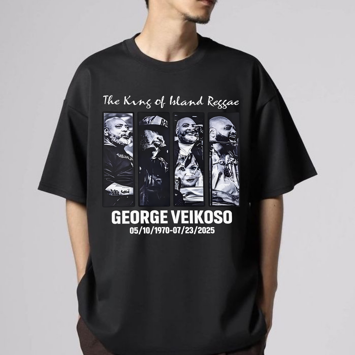 George Veikoso Fiji Memorial 1970–2025 "King of Island Reggae" T-Shirt