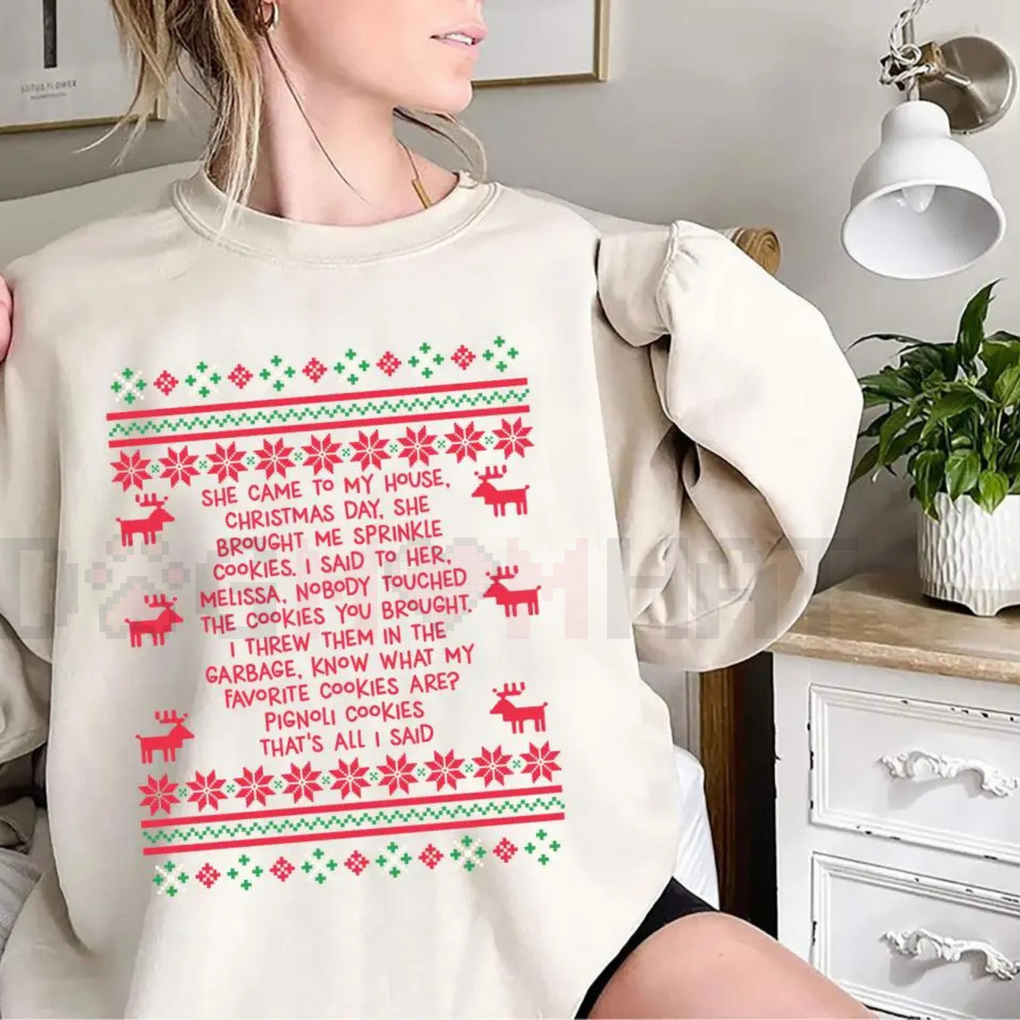 "She Brought Me Sprinkle Cookies" Ugly Christmas Shirt