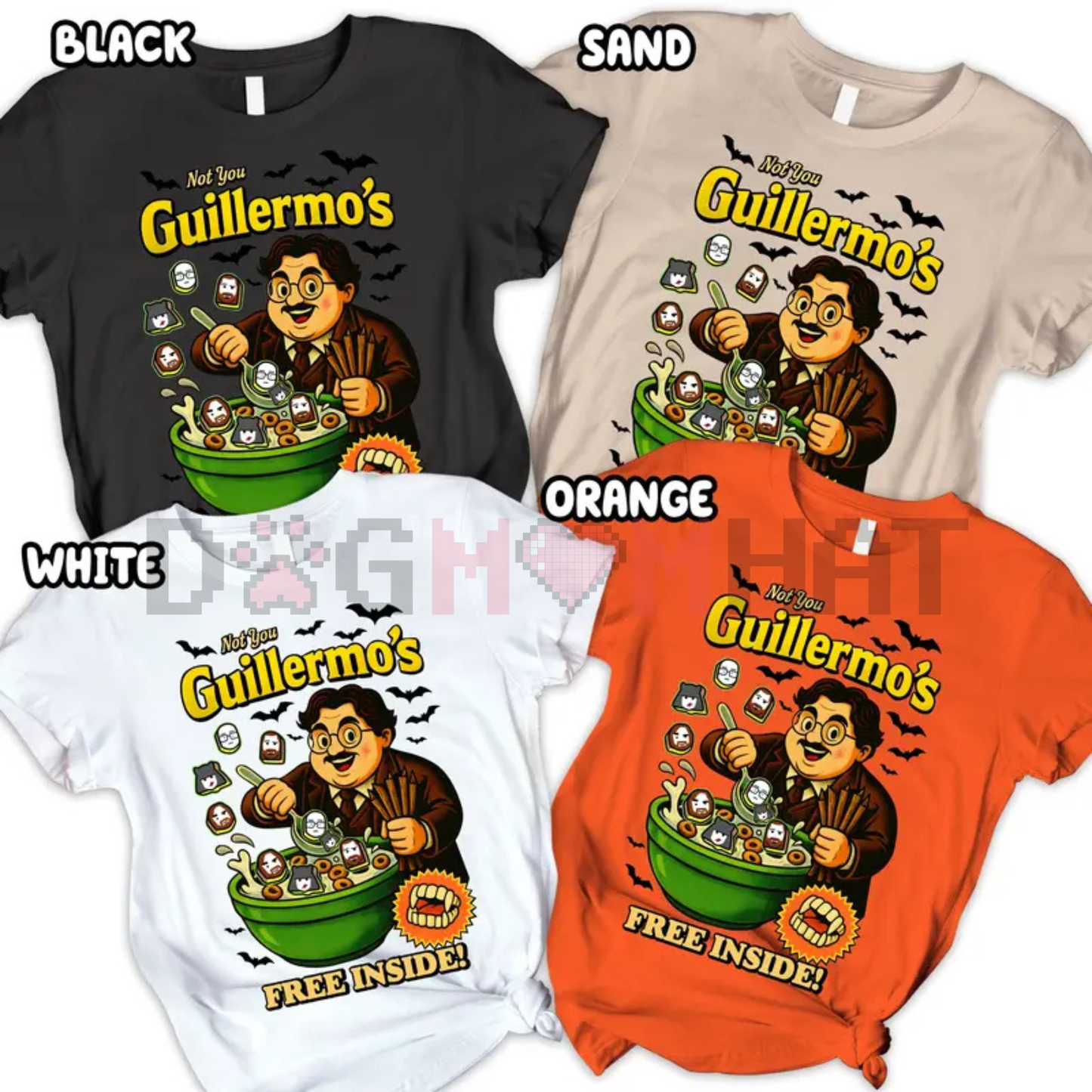 Comfort Halloween Cereal Horror Characters Graphic Shirt – Funny Matching Tee, Horror Movies Spooky Season Fall Vibes Unisex